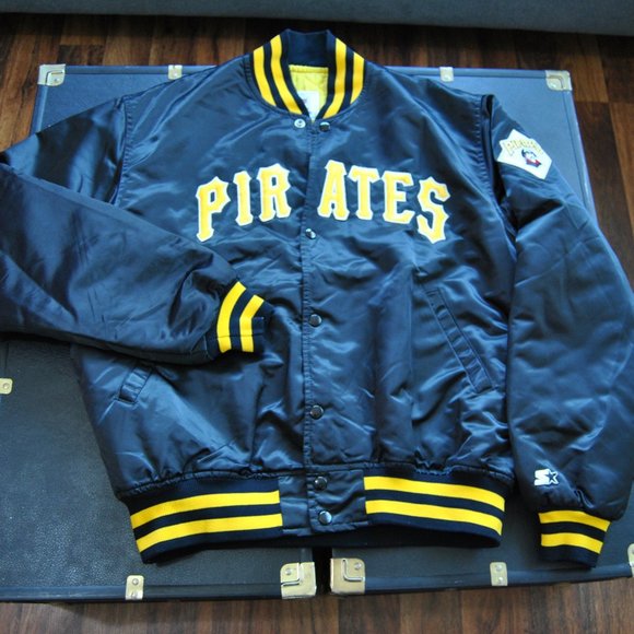 Starter Diamond Pirates Black and Yellow Button Down Jacket Size X-Large - Picture 1 of 13